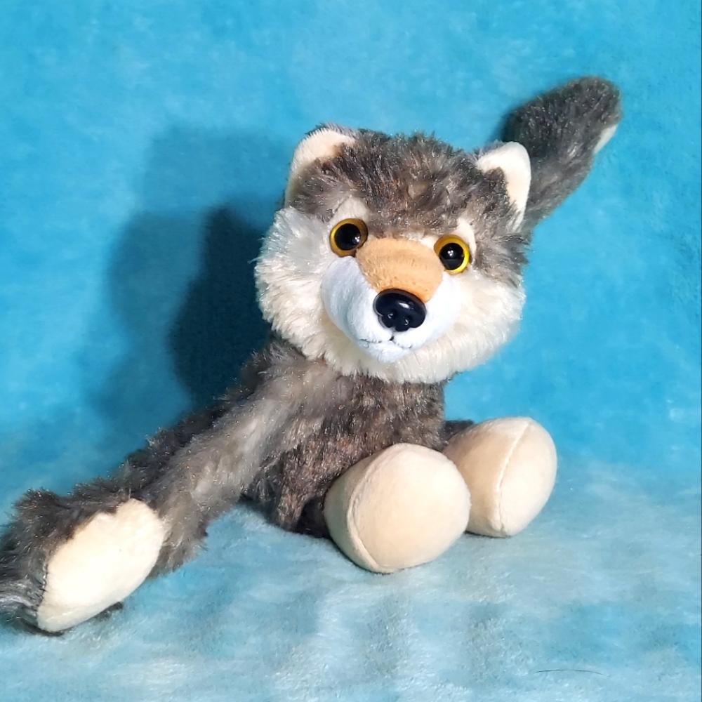 Wild Republic Wolf Wrist Hugger Plush Stuffed Animal